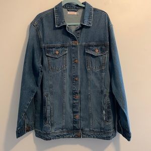 SHOE DAZZLE JACKET, DENIM, OVERSIZED, SIZE X-LARGE